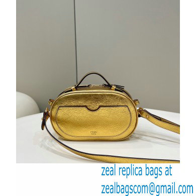 Fendi O Lock Leather Mini Camera Case Bag Gold 2022